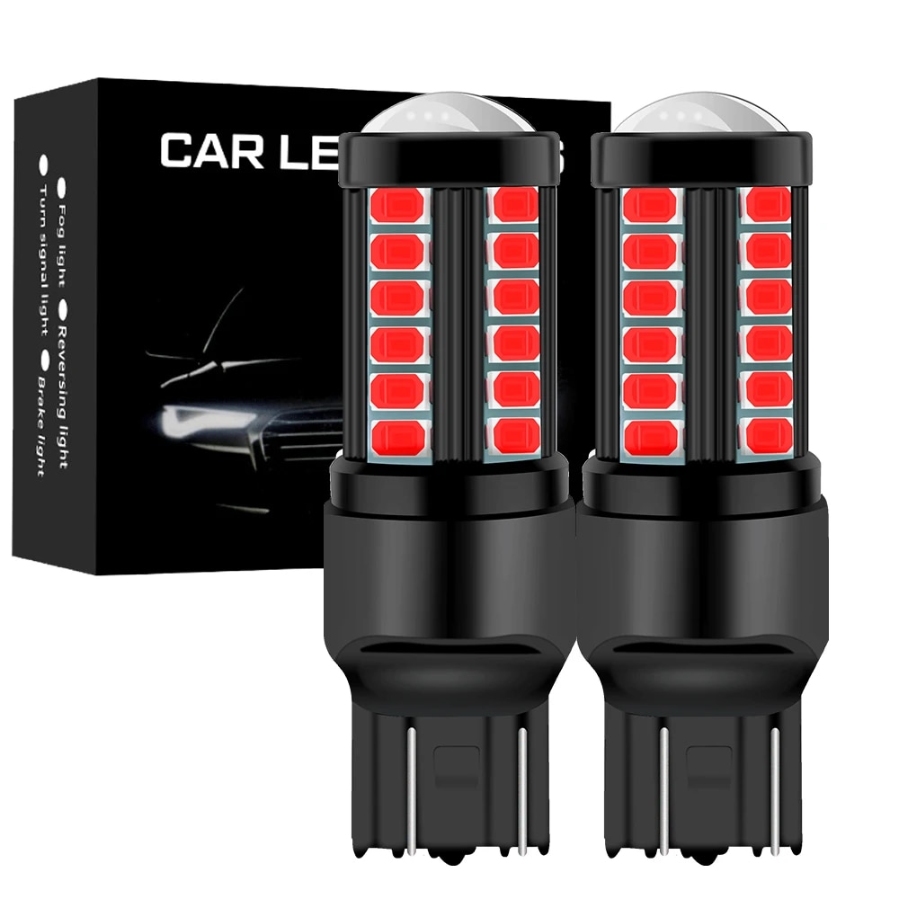 

ASLENT 2x Сигнальная лампа 3157 Светодиодная лампа P27/7 Вт P27W 3156 Led T25 T20 7443 W21/5W 7440 W21W WY21W 1156 1157 Стоп-сигнал заднего хода