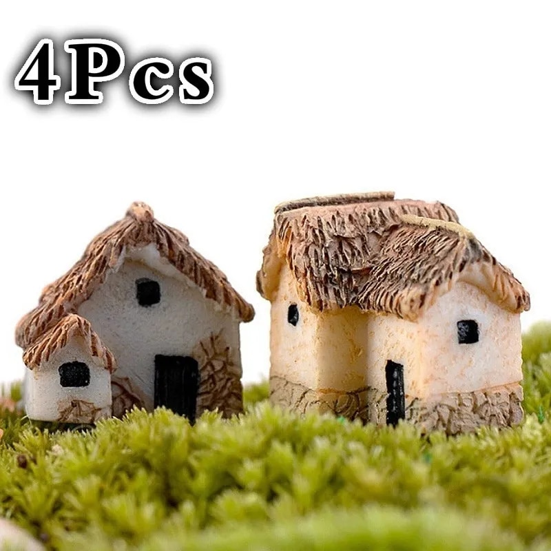 

Миниатюрные фигурки домов из смолы, 4 шт.