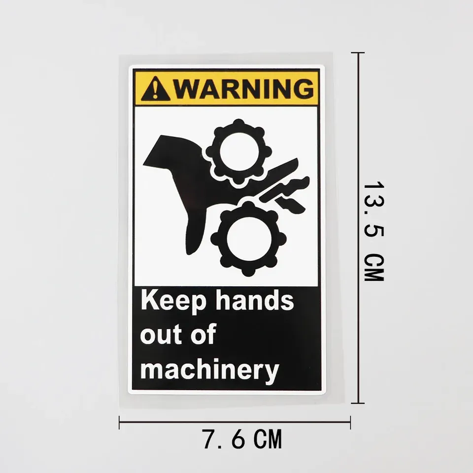 

Предупреждающая наклейка Keep Hands Out of Machinery, автомобильная наклейка из ПВХ, 7,6 см × 13,5 см, кг