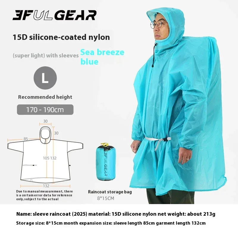 

[HODR] 3F UL GEAR Poncho Сверхлегкий нейлоновый чехол для рюкзака 15D Водонепроницаемая куртка от дождя Походное снаряжение Велоспорт Открытый кемпинг