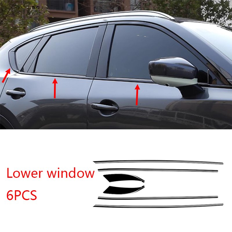 

Автомобильные аксессуары для Mazda CX-5 2017-2021 2018 2019 2020 2022 ABS черная оконная полоса, молдинг, накладка, 12 шт.