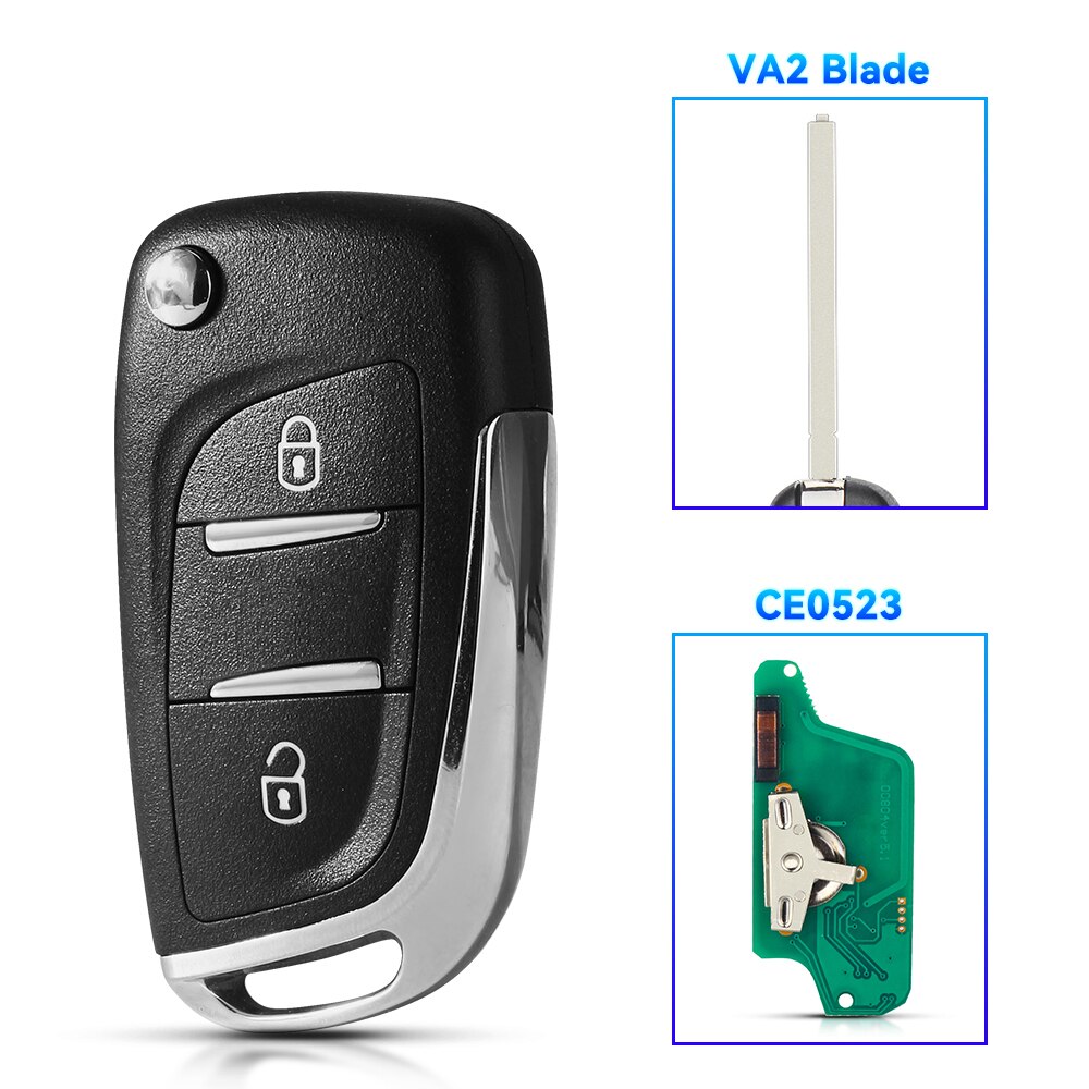 

Ключ дистанционного управления для Peugeot Partner 2/3 433 207 306 307 308 407 Citroen C2 C3