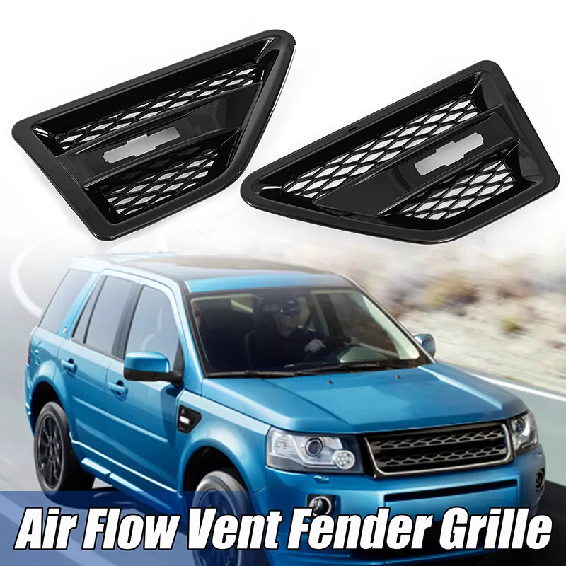 

Черный спойлер на боковое крыло, сетчатая решетка для Land Rover Freelander 2 LR2 2008-2015, боковая решетка гоночной двери LR 001660 LR 001658