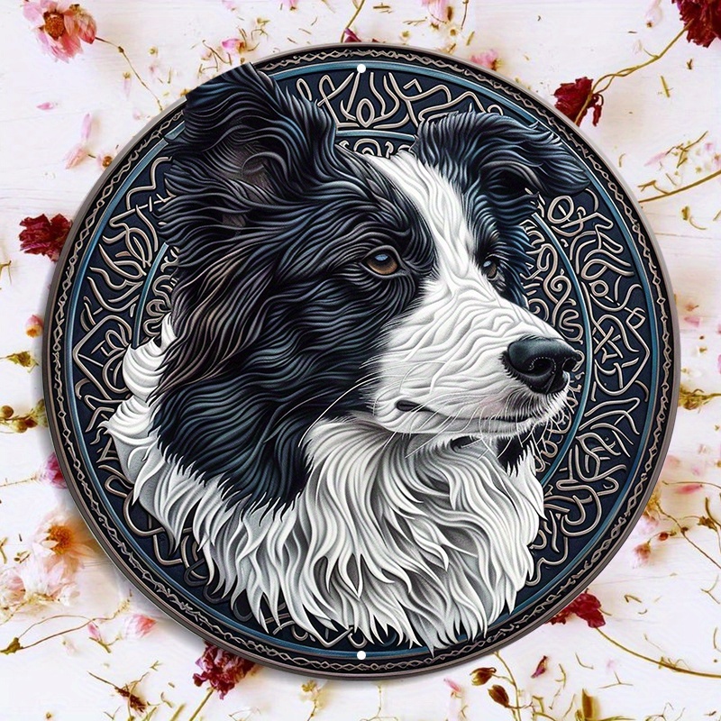 

Металлический знак Border Collie Dog, алюминий