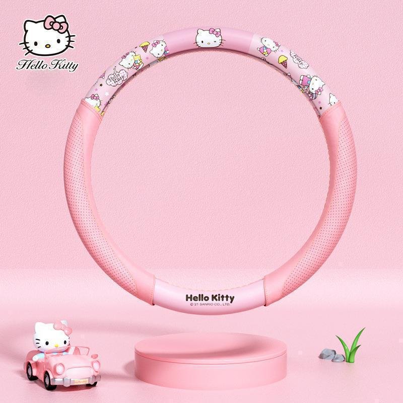 

Sanrio Kawaii Kuromi My Melody аниме автомобильный чехол на руль плюшевый подходит для капота 37-38 см милые автомобильные аксессуары