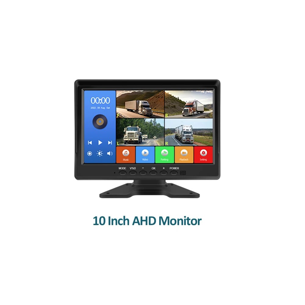 

10,1-дюймовый 4-канальный AHD 1080P автомобильная резервная камера MP5 DVR для грузовиков/автобусов/фургонов, монитор парковки заднего вида Starlight HD ночного видения