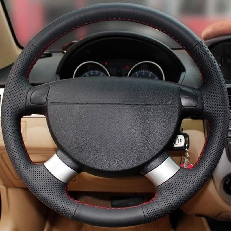 

Чехол на руль из черной искусственной кожи для женской модели Excelle daewoo gentra 2013 2015 lacetti 2006 - 2012