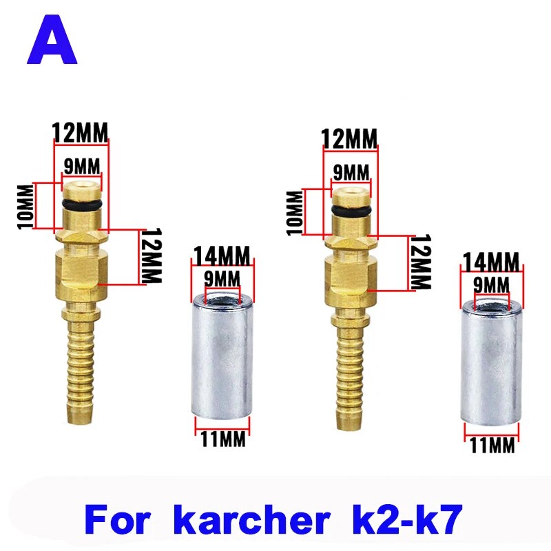 

Шланг для мойки высокого давления, соединитель для Karcher K2 K3 K4 K5 K6 K7, адаптер для ремонта, сопло, штуцер с втулкой