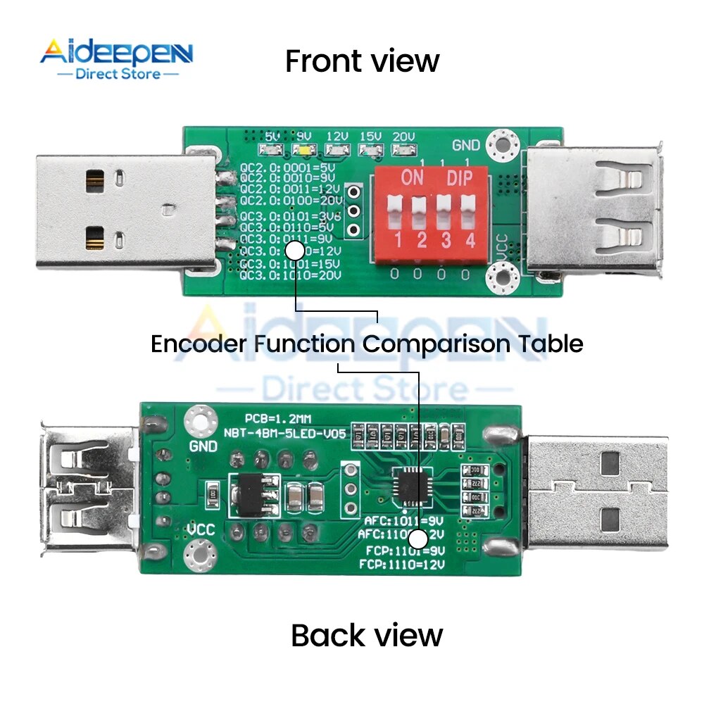 

Aideepen Тестовая плата QC2.0 QC3.0