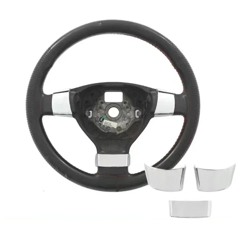 

Для VW Golf 5 MK5 Passat B6 Jetta Tiguan 2007-2011, Стайлинг автомобиля, хромированная накладка на руль, наклейка-вставка