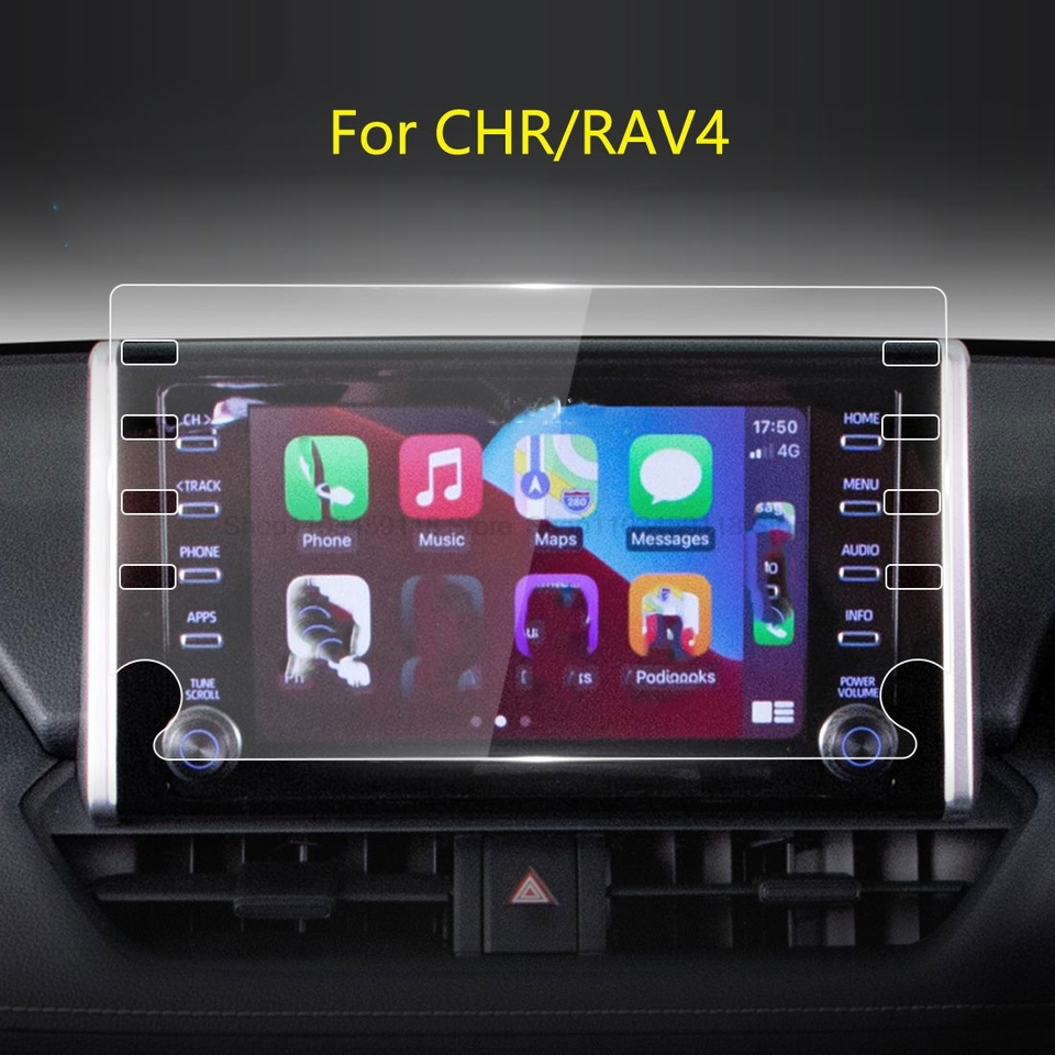 

Закаленное стекло для защиты экрана для Toyota CHR/RAV4 2019 2020 8 дюймов, автомобильный GPS-навигатор, автомобильный внутренний фитинг против царапин