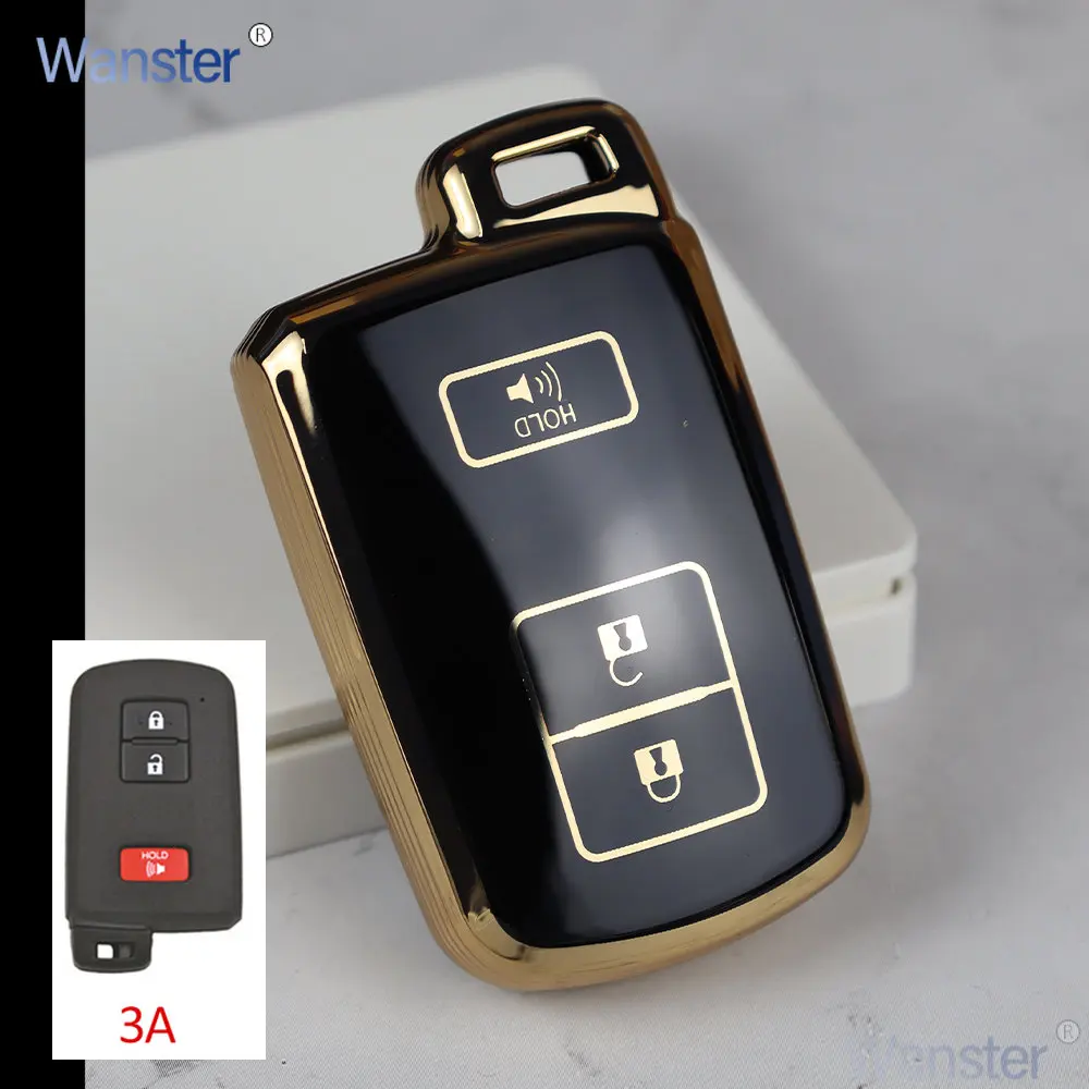 

Чехол для автомобильного ключа 2/3/4 Botton для Toyota Prius CHR Aygo Corolla Yaris RAV4 Camry Land Cruiser Highlander Prado Auris Avalon