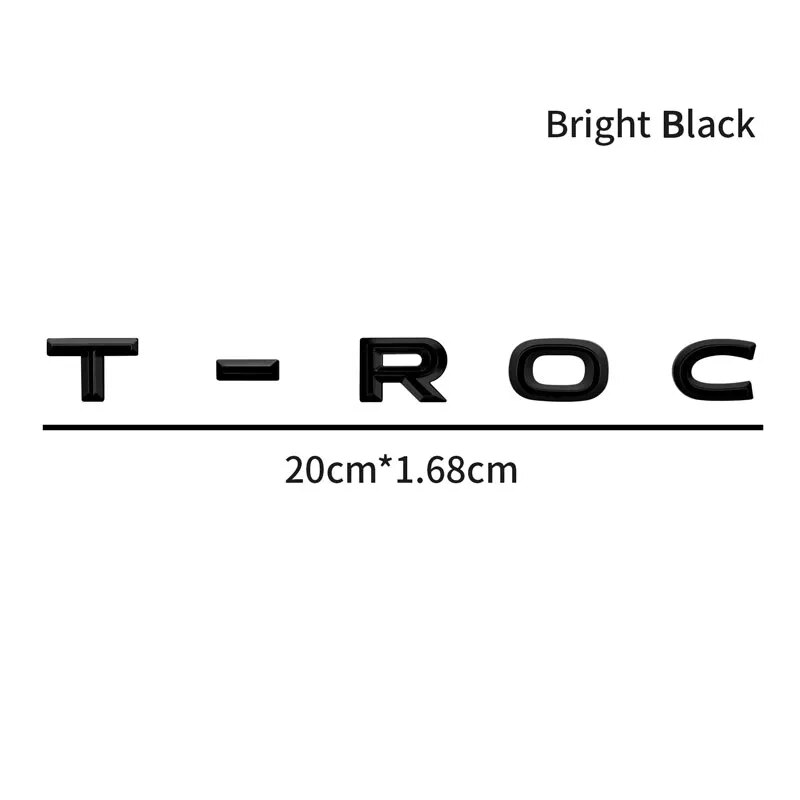 

Автомобильный Стайлинг 3D АБС-пластик TROC T-ROC логотип боковое крыло автомобиля задний багажник эмблема значок наклейка украшения автоаксессуары