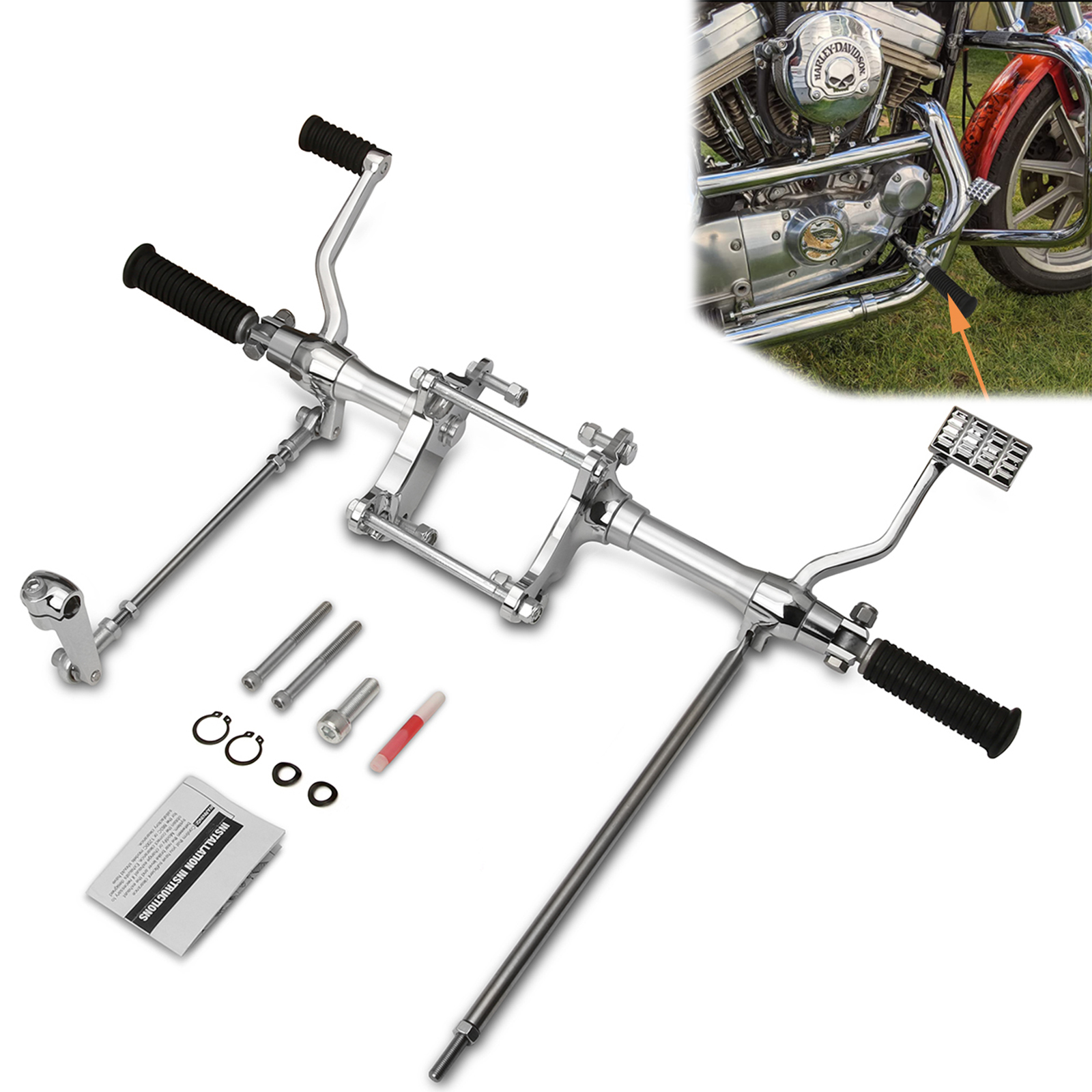 

Хромированные подножки Sportster вперед для Harley Sportster XL 883 1200 XLH1200 XLH883 1991-2003 гг.