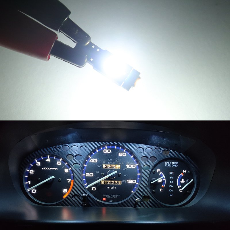 

10 шт. T5 светодиодная лампа W3W W1.2W светодиодная супер яркая автоматическая клиновая приборная панель датчик автомобиля предупреждающий индикатор приборной панели лампы 12 В
