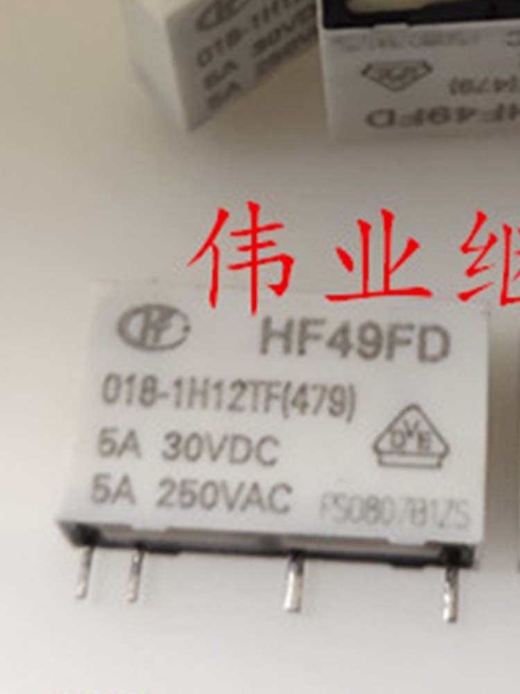 

10 шт. 18 в реле HF49FD 018-1H12TF 18 В постоянного тока 4 контакта