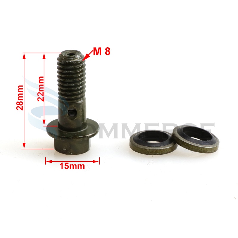 

M8/M10x1,25 главный тормозной цилиндр, винт масляного шланга, болт-банджо, мотоциклетные универсальные винты для трубок, болты для конца разъема