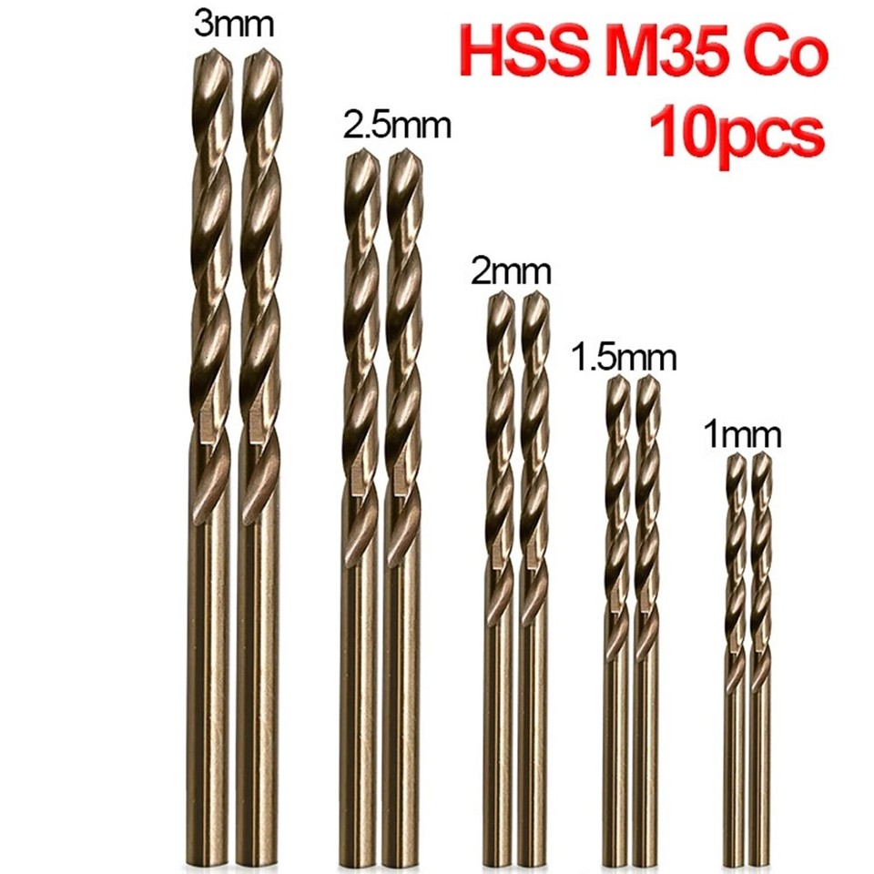 

Сверло из быстрорежущей стали HSS-Co, 1/1,5/2/2,5/3 мм