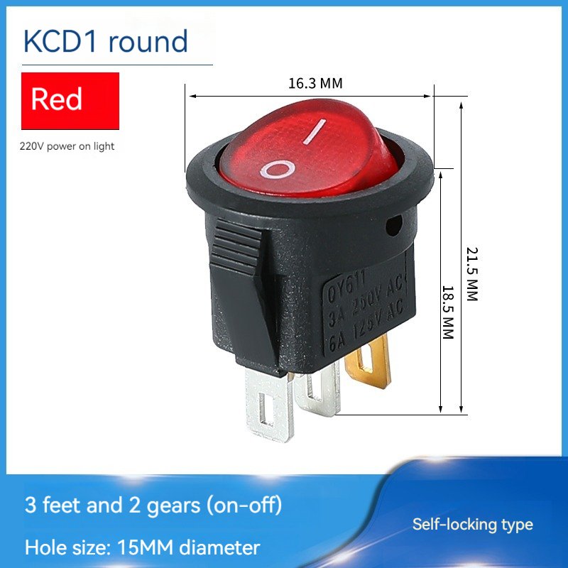 

[10 шт.] Φ 2/3PIN 15 мм 20 мм On/Off круглый кулисный выключатель для лодки DC AC 3A/250V Автомобильная приборная панель трек дропшиппинг
