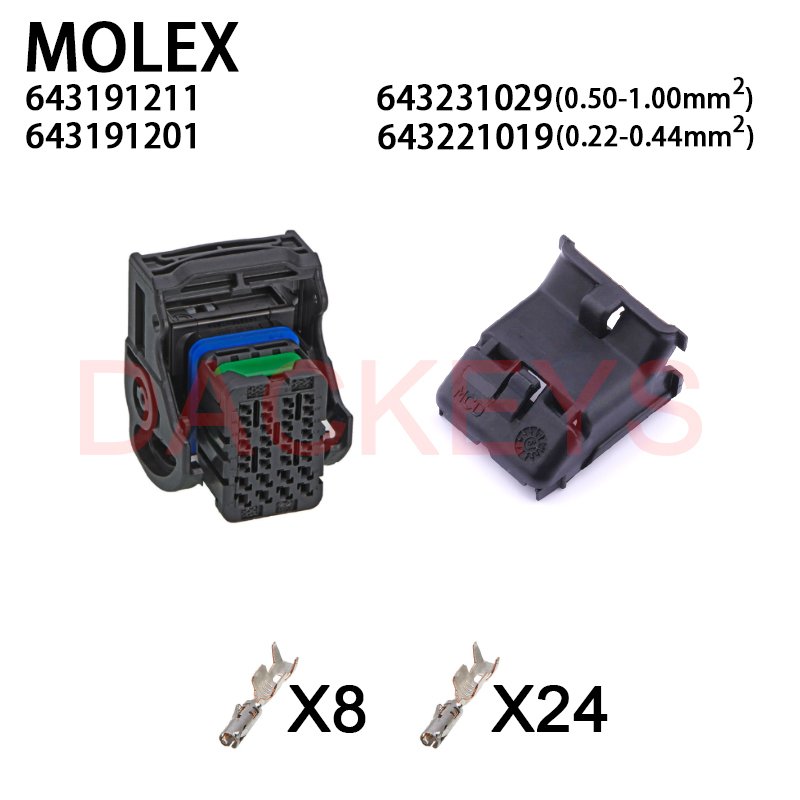 

Автомобильный разъем Molex ECU CMC, 643191211, 643191218, 643191216, 643191201, 32-контактный