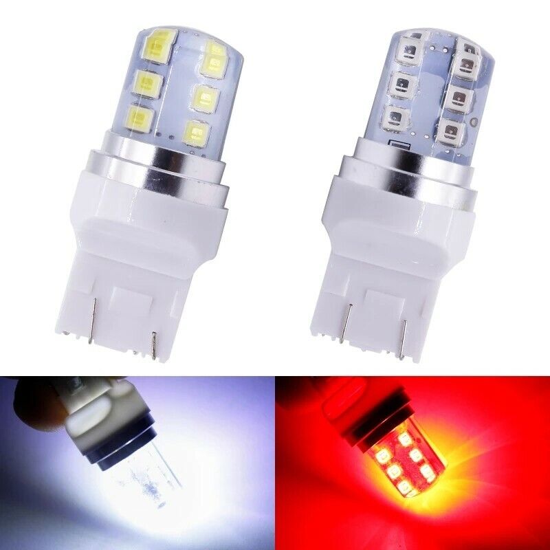 

2 шт., светодиодные силиконовые фонари заднего хода T20 7443 12 SMD 2835