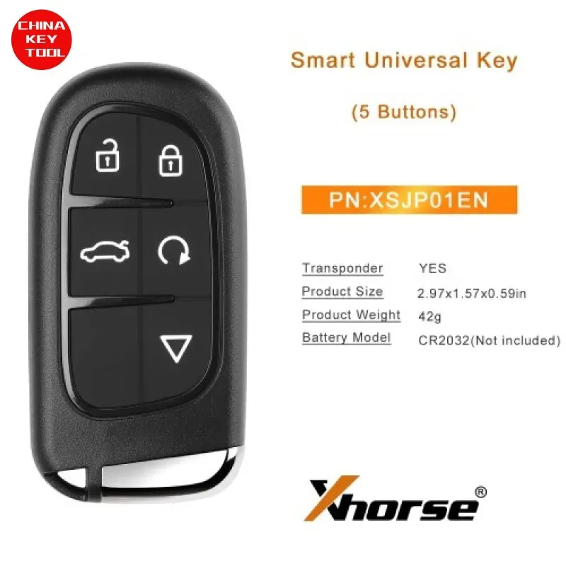 

Универсальный умный дистанционный ключ Xhorse для Jeep Style XSJP01EN, 1 шт., 5 кнопок