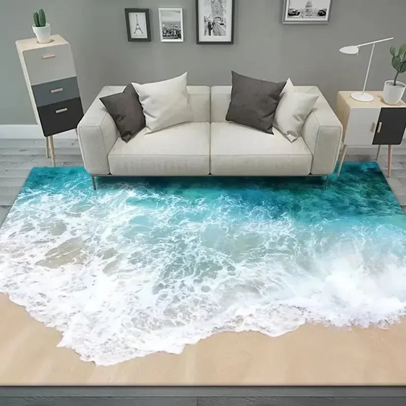

3D морской пейзаж ковёр фланель