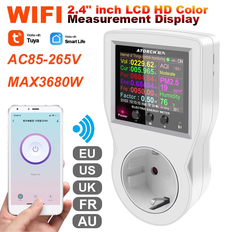 

Цифровой ваттметр WIFI S1W