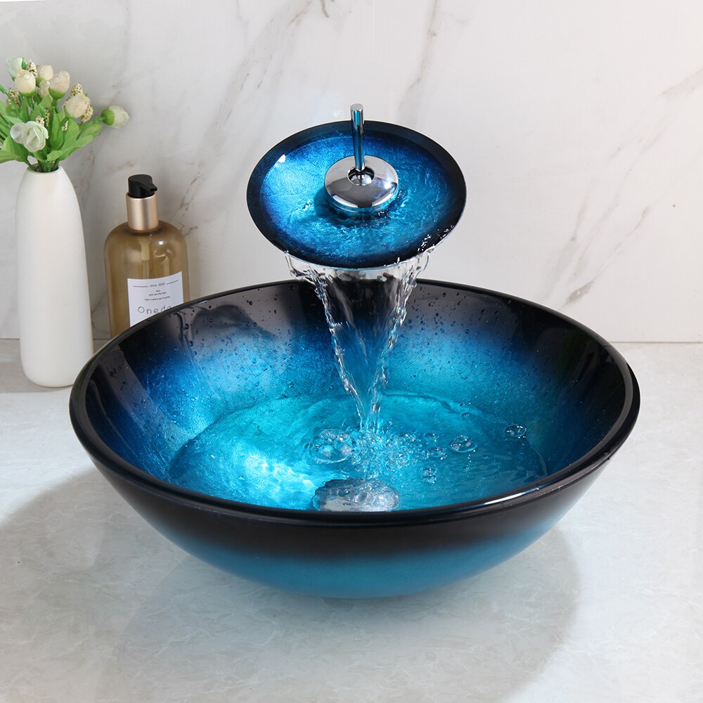 

Смеситель для раковины MEKKHALA Blue Ocean из закаленного стекла
