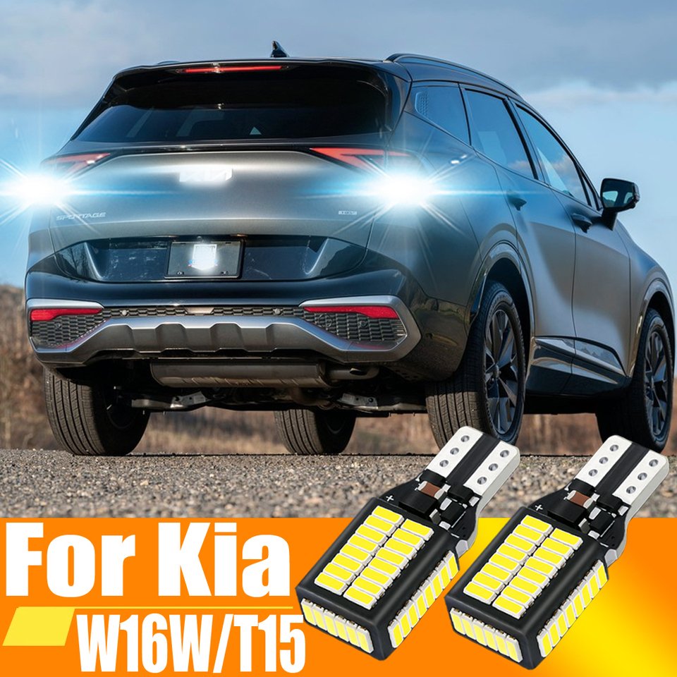 

2 светодиодных лампы заднего хода W16W T15 921 Canbus для Kia Rio 4 Sedona Seltos Sorento Soul 1 2 3 Sportage Stinger Stonic