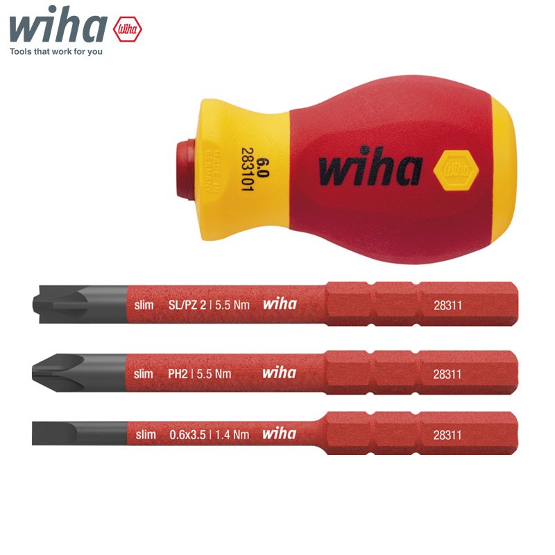 

Wiha SlimVario набор изолированных отверток 4 шт.