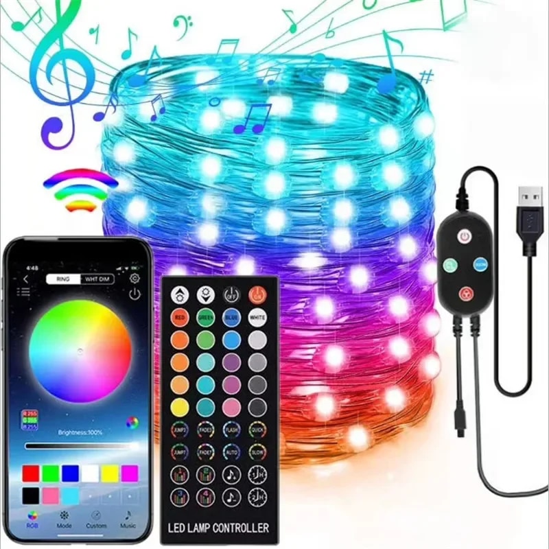 

RGB музыкальная светодиодная гирлянда NoEnName_Null