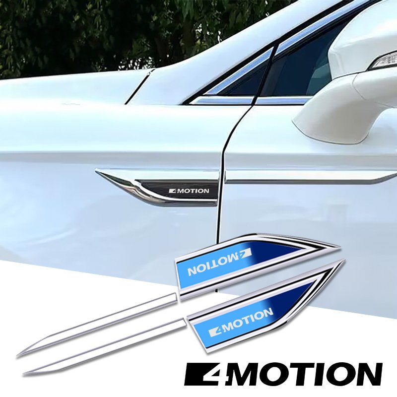 

2 Шт. Volkswagen VW 4Motion Tiguan Passat Golf Polo Magotan Наклейки На Боковые Лезвия Двери Автомобиля Из Металлического Спл...