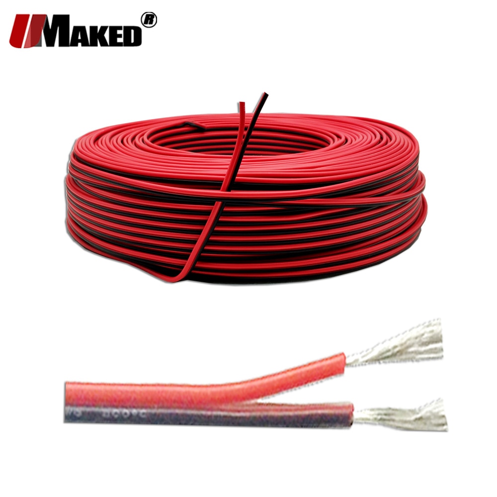 

20 м 26AWG 24AWG 22AWG Светодиодные кабели 2-контактный удлинительный кабель из луженой меди (UL2468) Подовжки удлинителя 5050, изолированные ПВХ Электрические провода