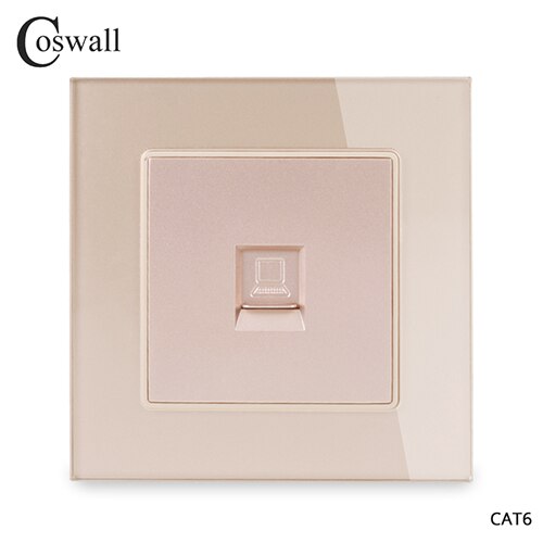 

Стеклянная панель Coswall, 1 комплект, CAT6E RJ45 Интернет-разъем, БЫСТРОРАЗЪЕМНАЯ розетка, белый, черный, серый, серия C1