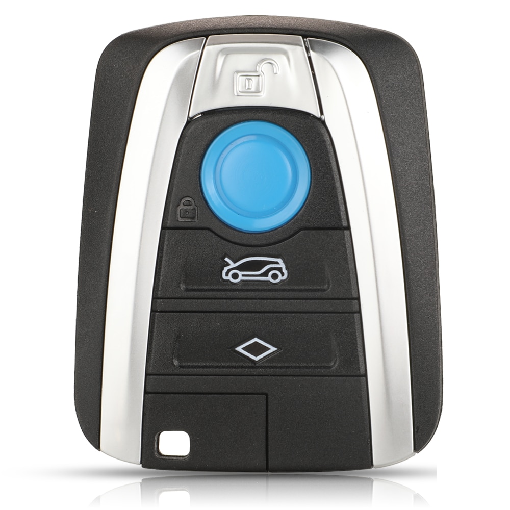 

Jingyuqin 3 + 1/4 кнопки смарт-брелок с дистанционным управлением для BMW I3 I8 2014 2015 2016 2017 2018 с необрезанным лезвием ключа