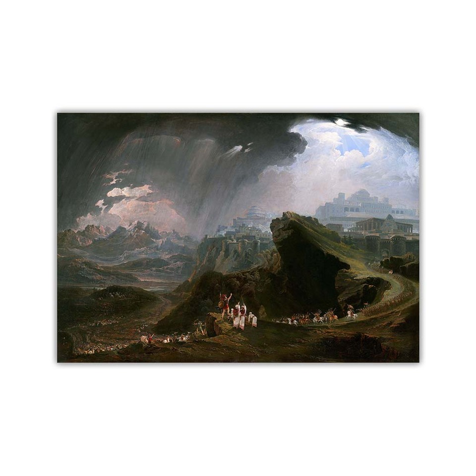 

John Martin Impression Landscape Painting Canvas Art Oil Painting Artwork Poster Picture Wall Decor Home Living Room Decoration