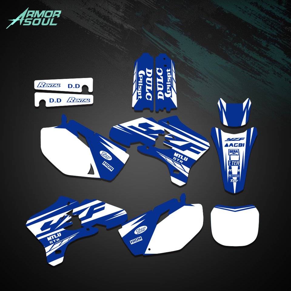 

Armorso для YAMAHA YZ250F YZ450F 2003-2005 Команда мотокросса графика Фоновые наклейки Наборы YZF 250 450 YZ 250 450