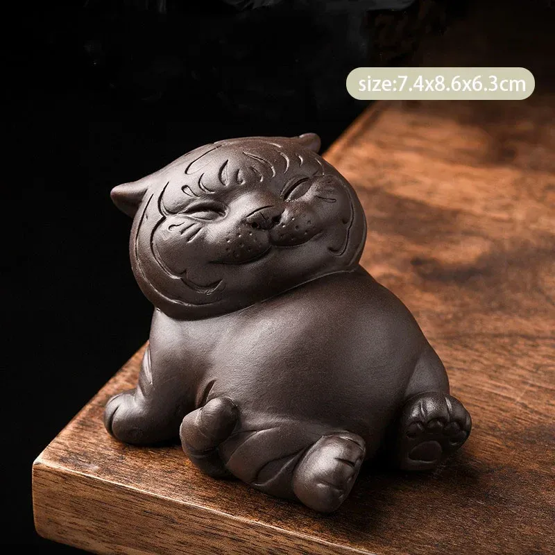 

Фиолетовая глиняная тигровая статуэтка RI ONIY TEASET