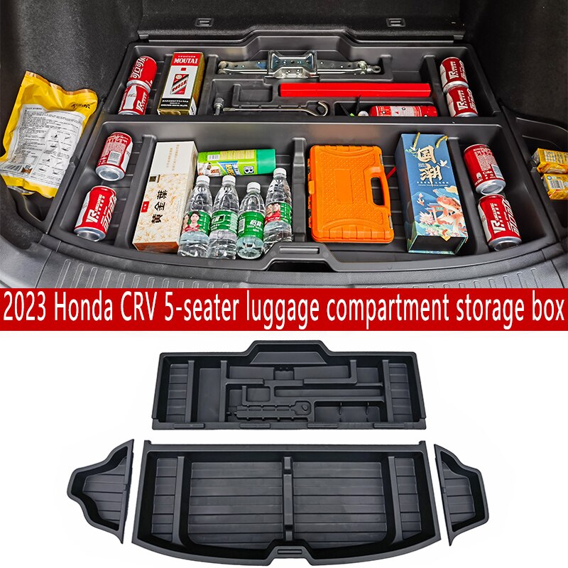 

Модифицированное украшение для багажника Honda CRV 2023, Запасная шина большой емкости, автоматический многофункциональный ящик для хранения, аксессуары для путешествий