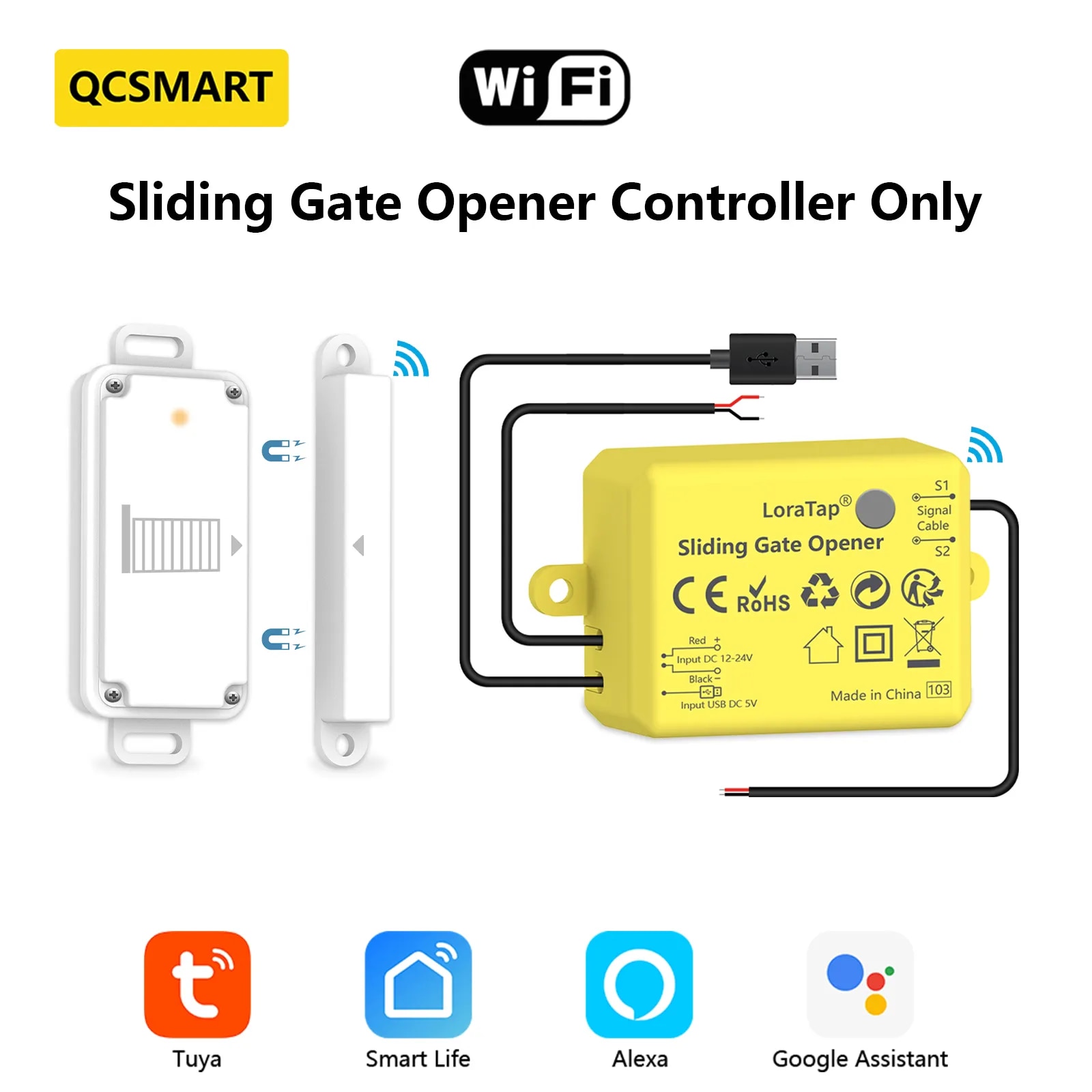 

QCSMART QC1-GDC100W-SLIDING-V2 контроллер для раздвижных ворот