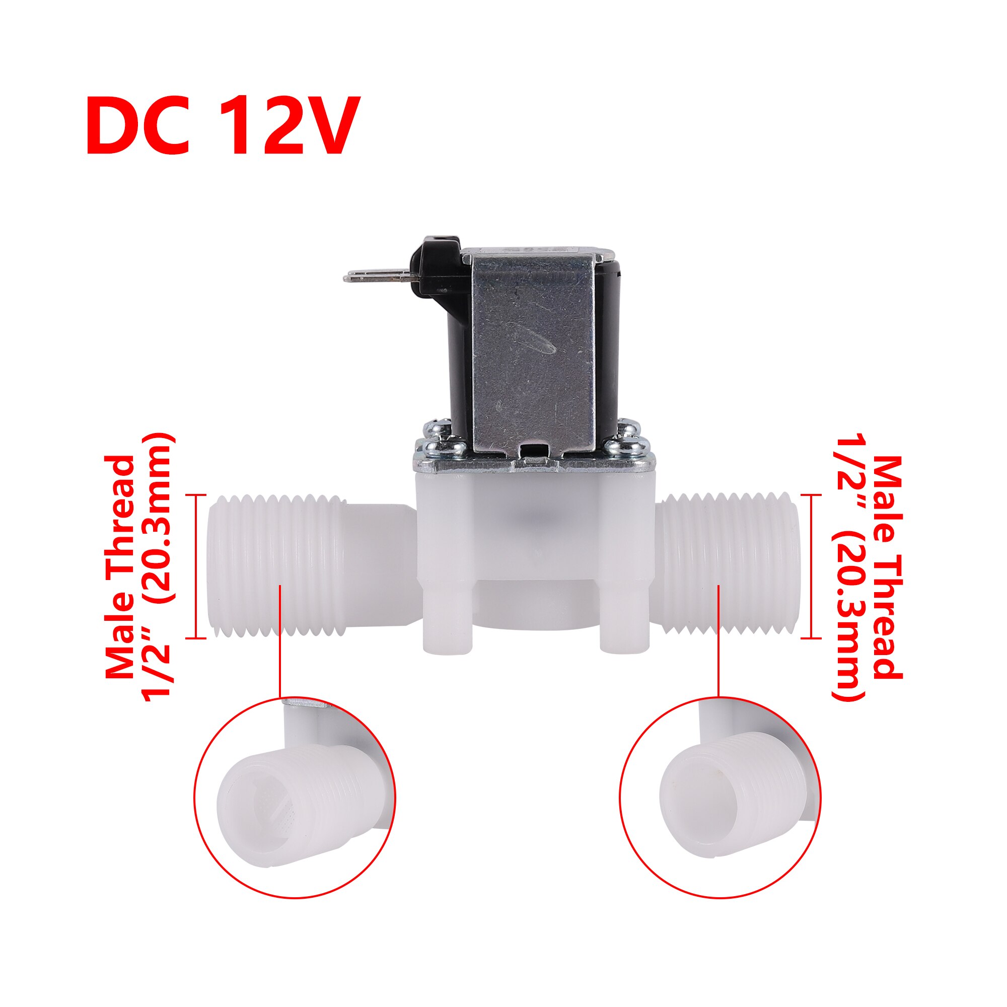 

Электромагнитный клапан 1/2" 3/4" 1/4" 12В 220В