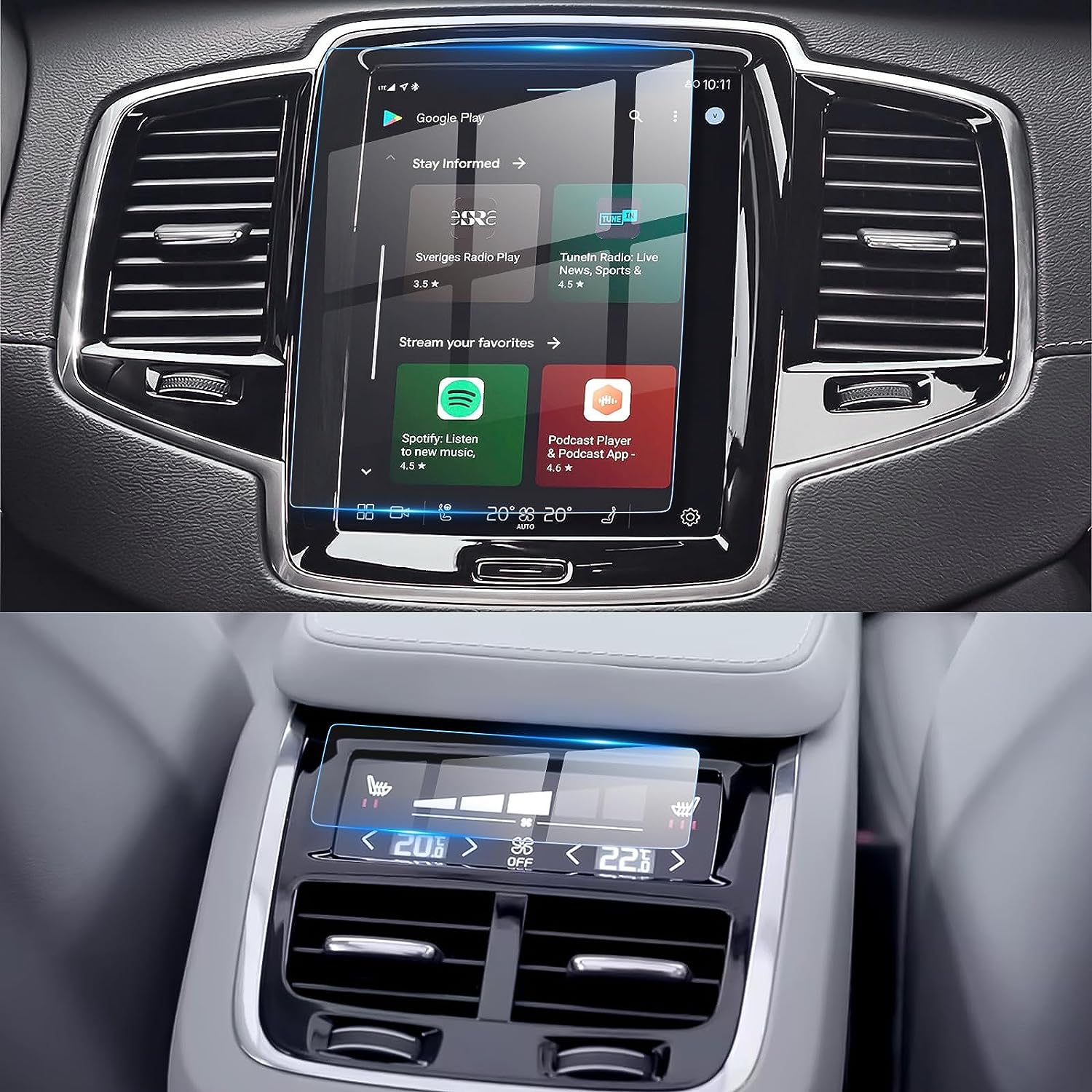 

Для Volvo XC40 XC60 XC90 V90 V60 S90 S60 2016-2021 GPS навигация и кондиционирование воздуха Закаленное стекло Защитная пленка для экрана