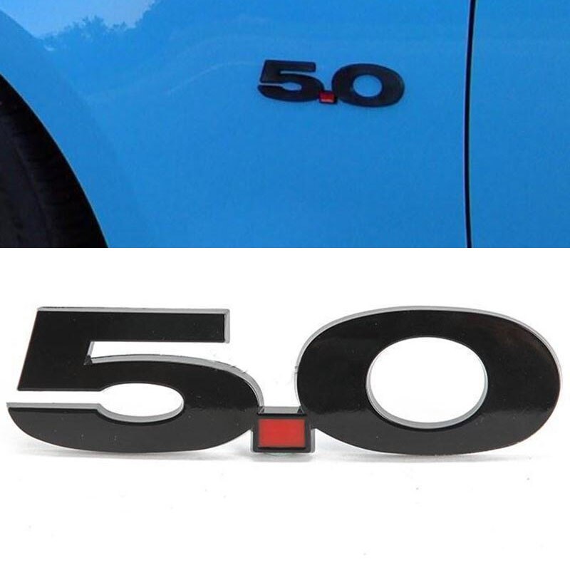 

1 шт. логотип 3D 5,0, значок с боковым крылом, эмблема, наклейка для Ford Mustang Black