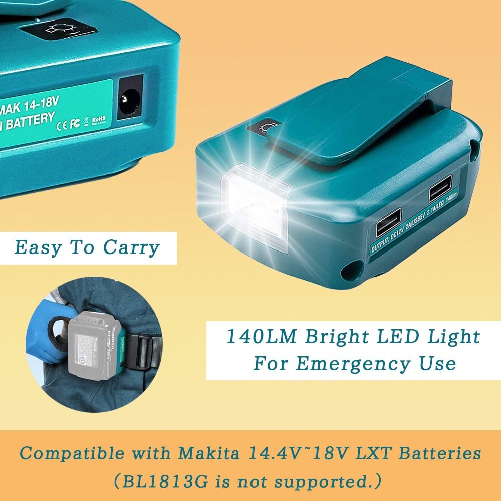 

Светодиодный адаптер для Makita с двумя портами USB