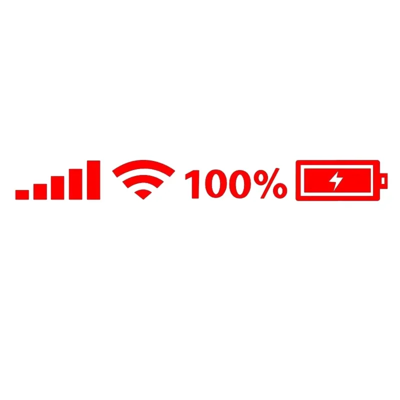 

Автомобильные наклейки Wi-Fi 100% знак уровня заряда батареи наклейки на заднее лобовое стекло автомобиля кузов авто забавная виниловая наклейка, 20 см