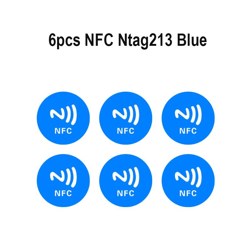 

6 наклеек для влажных этикеток NFC Ntag213 на 144 байта с чипом Ntag 213, клейкими этикетками RFID, подставкой 13,56 МГц ISO14443A