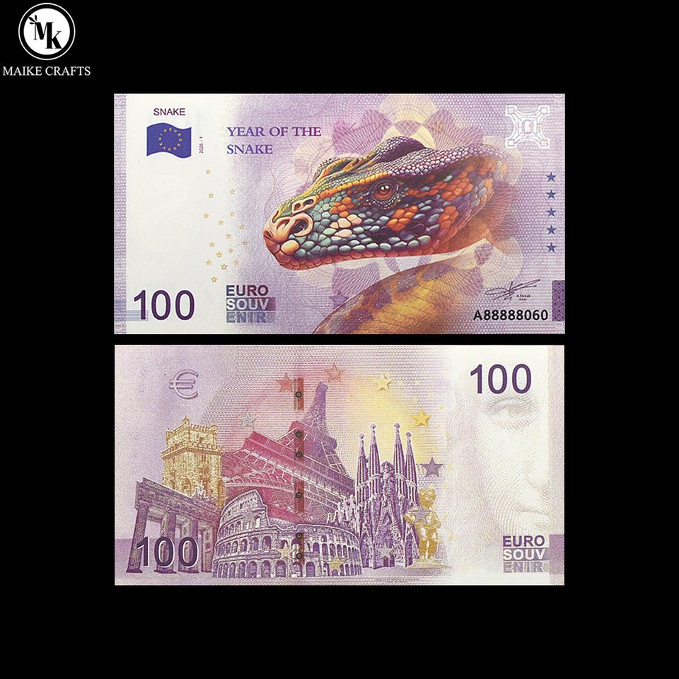 

Памятная банкнота MAI KE Змея 100 евро