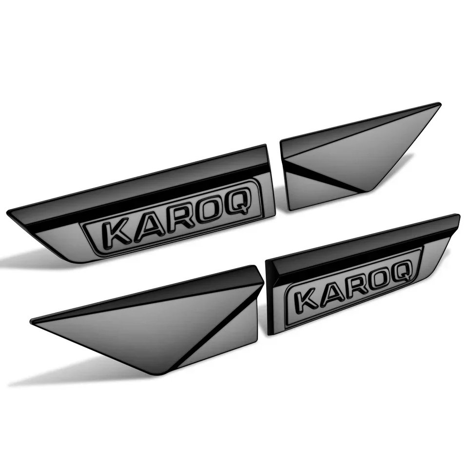 

KAROQ Яркая Черная Боковая Наклейка Для Skoda, Автомобильная Наклейка На Крышку Вентиляционного Отверстия