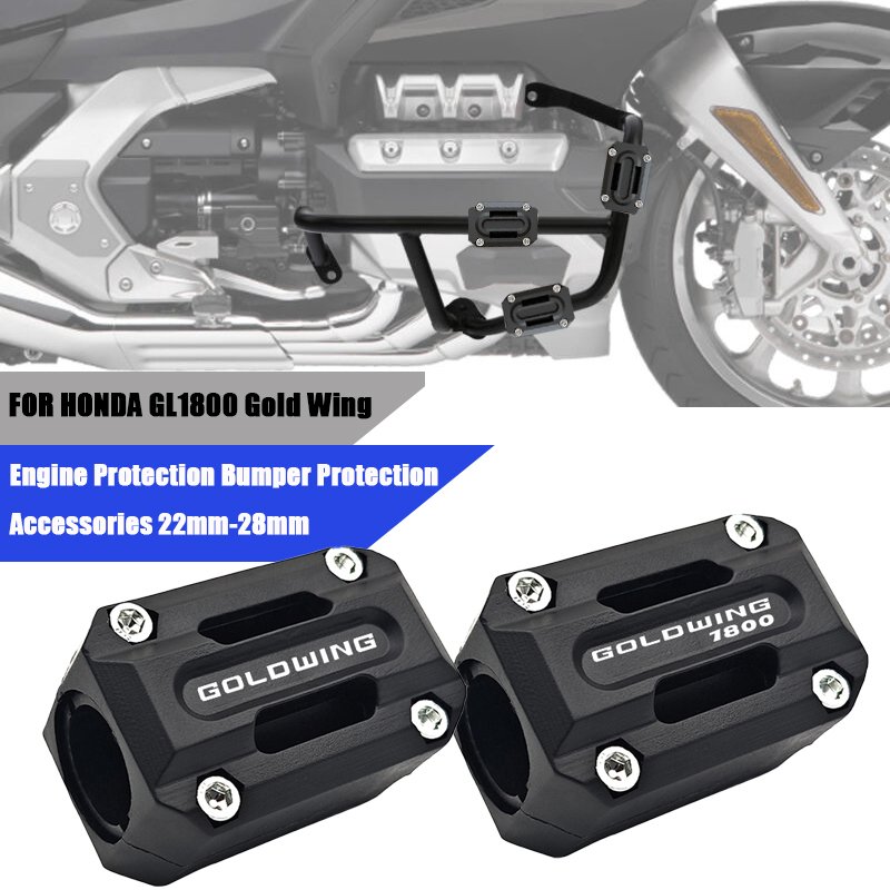

Для HONDA Gold Wing GL1800 2001-2024 GL 1800 GOLD WING Защита двигателя Аксессуары для защиты бампера 22 мм-28 мм